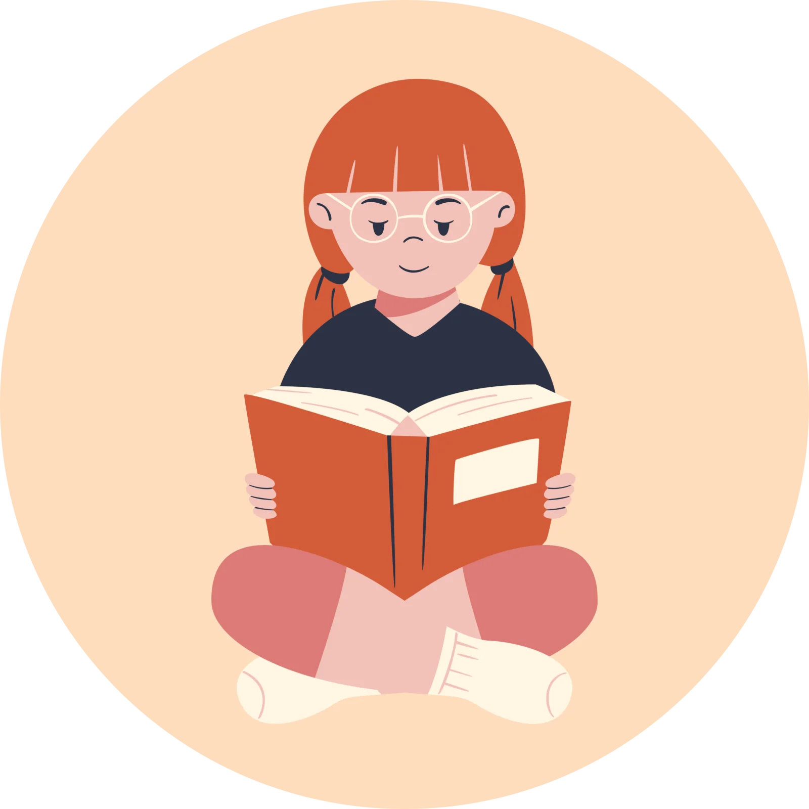 Illustration d’une enfant qui lit